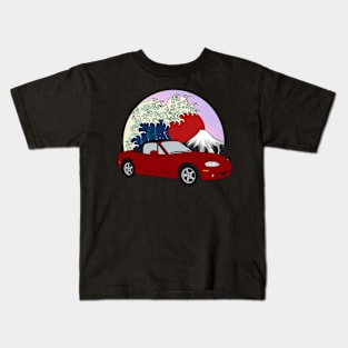 Red NB Roadster Black Soft Top Kids T-Shirt